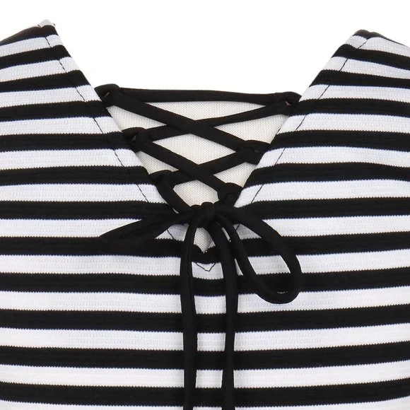 Toddler Girl Top Skirt Set Dress Striped Crop Top Flyer Skirts Casual Girl Dress - Picture 2 of 4